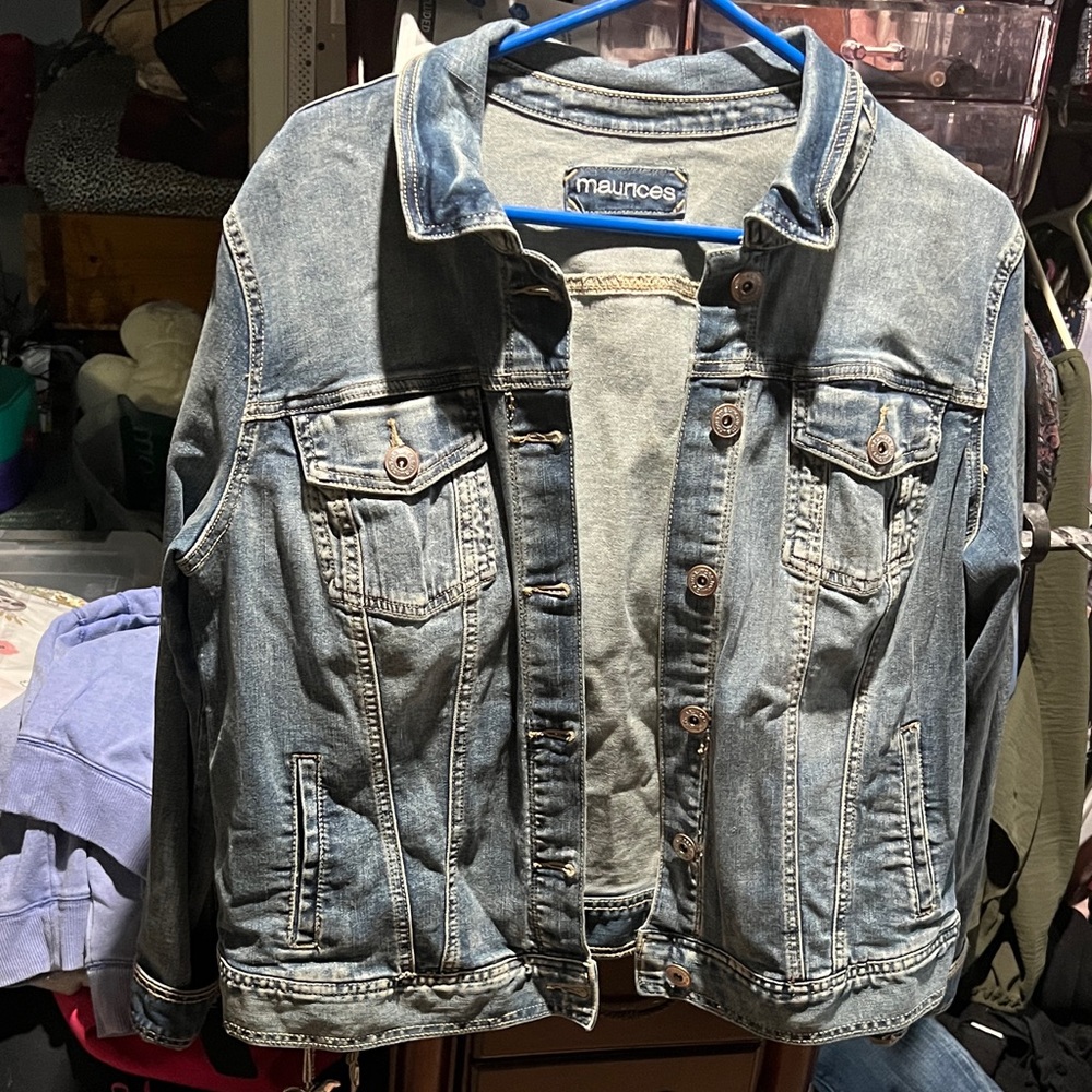 Maurices Light Blue Denim Jacket